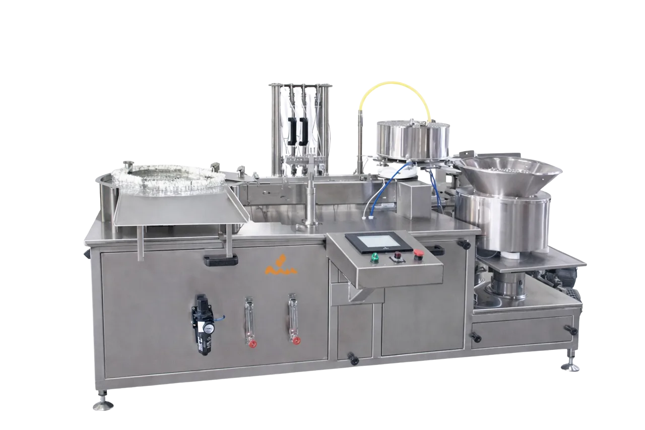 Injectable Liquid Filling & Stoppering Machine – Pharma packaging machine